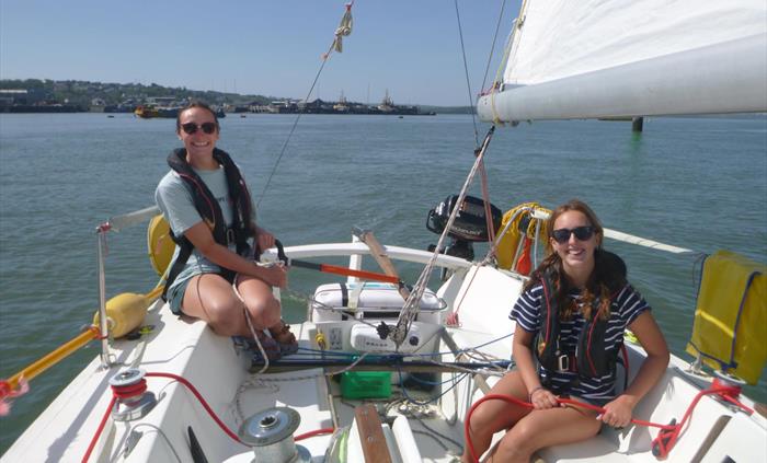 PPSA's Skippered Charter Small Yacht Valkyrie sailing towards Dale and Watwick Bay near St Anne's head, Pembrokeshire